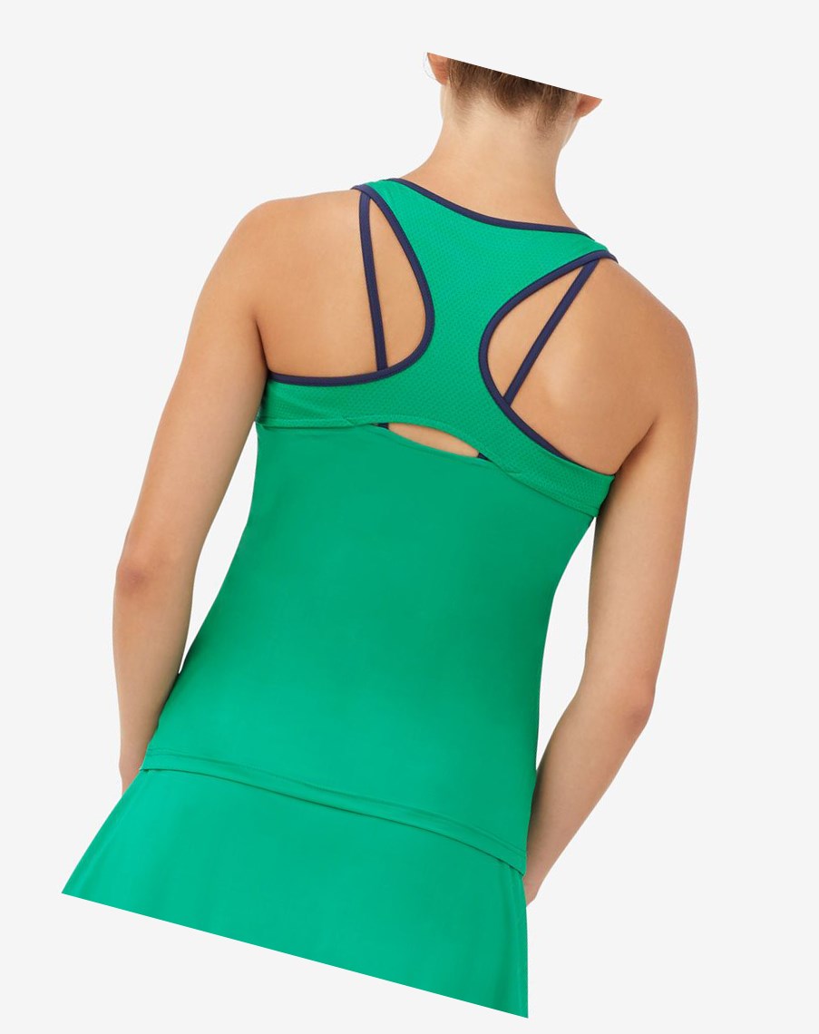 Fila Heritage Racerback Tank Verde Azul Marino | 32XIDWHUK