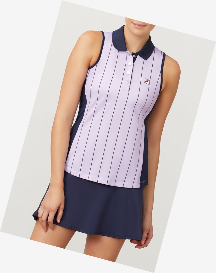 Fila Heritage Sin Manga Polo Plil/Navy | 20QYDNKUZ