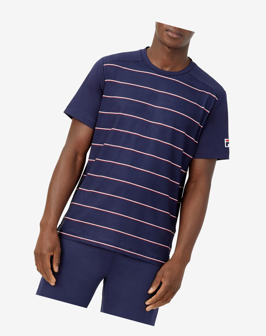 Fila Heritage Tenis A Rayas Crew Azul Marino Rayadas | 29WVHKJRD