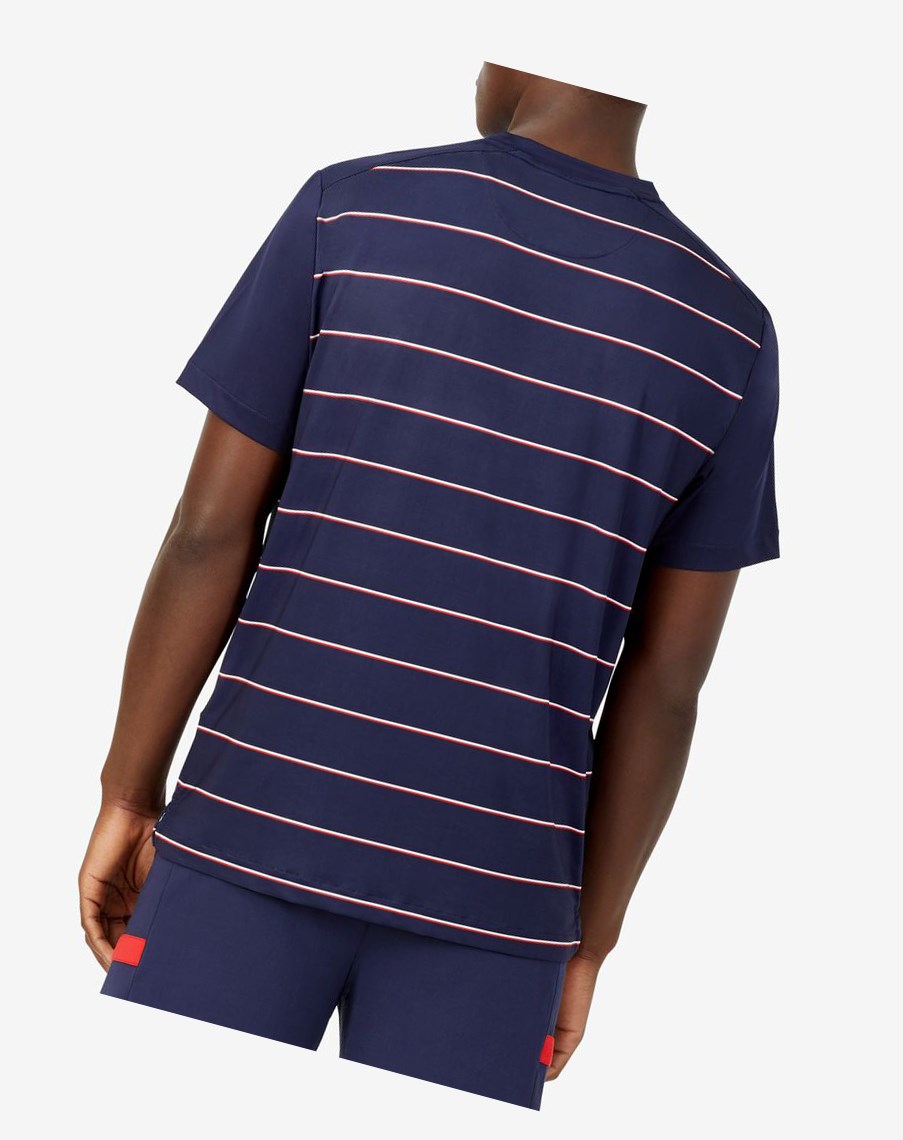 Fila Heritage Tenis A Rayas Crew Azul Marino Rayadas | 29WVHKJRD