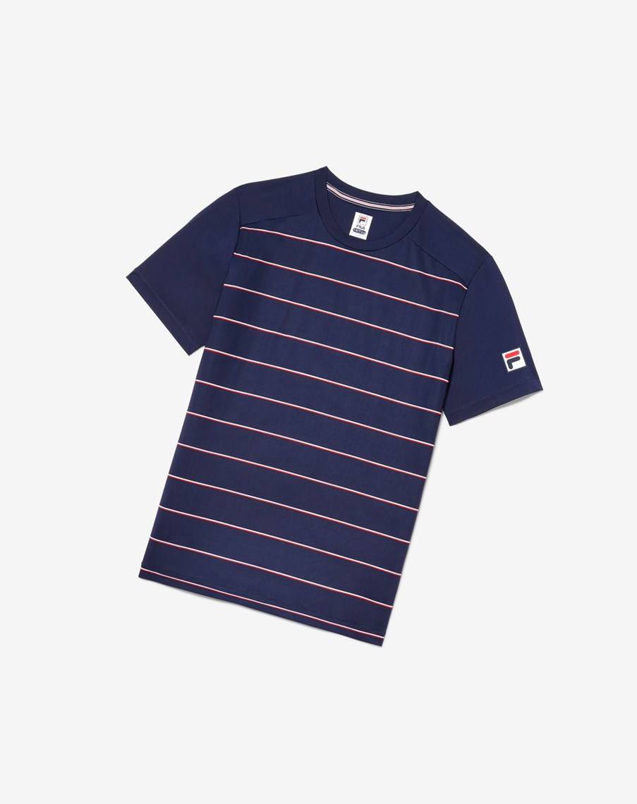 Fila Heritage Tenis A Rayas Crew Azul Marino Rayadas | 29WVHKJRD