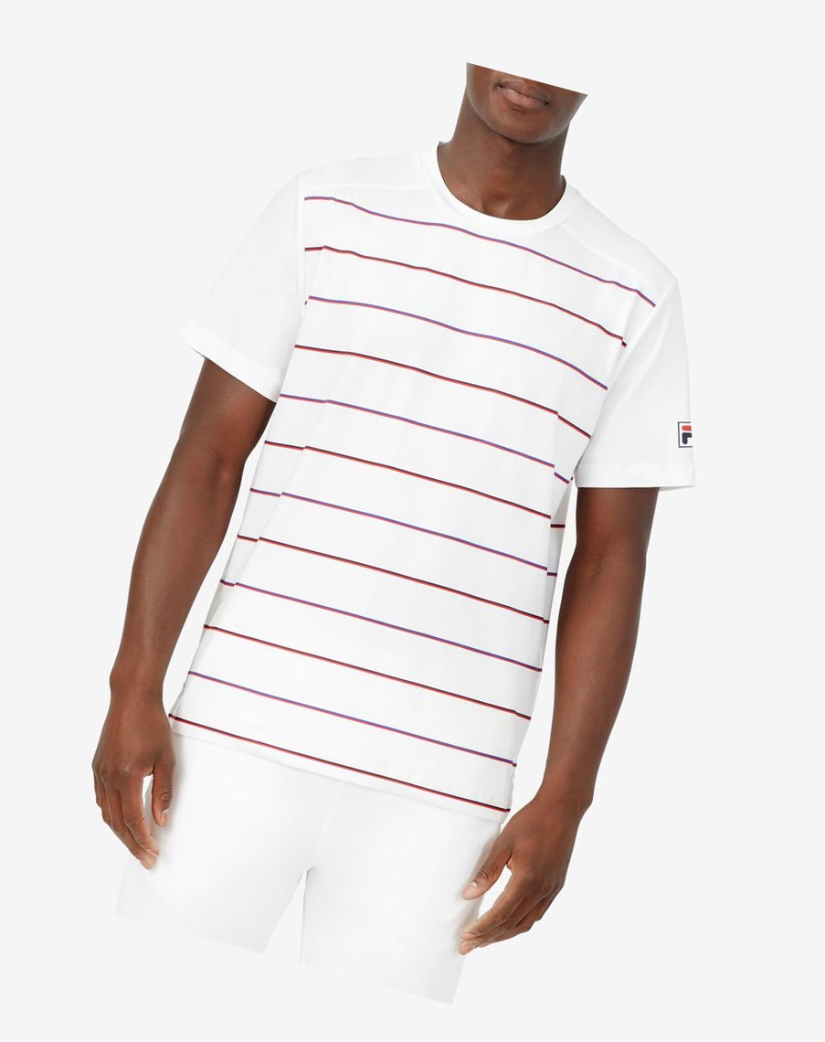 Fila Heritage Tenis A Rayas Crew Blancas Rayadas | 79KTSHOCM
