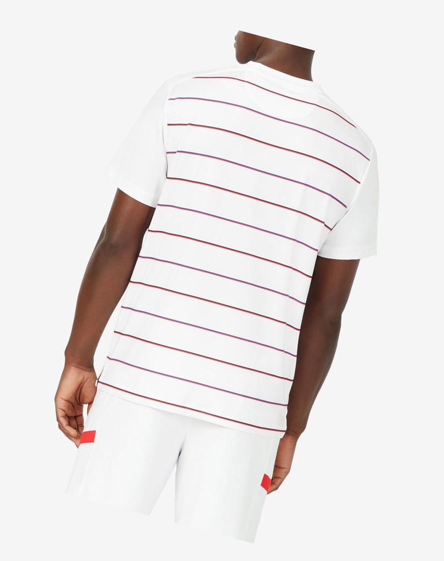 Fila Heritage Tenis A Rayas Crew Blancas Rayadas | 79KTSHOCM