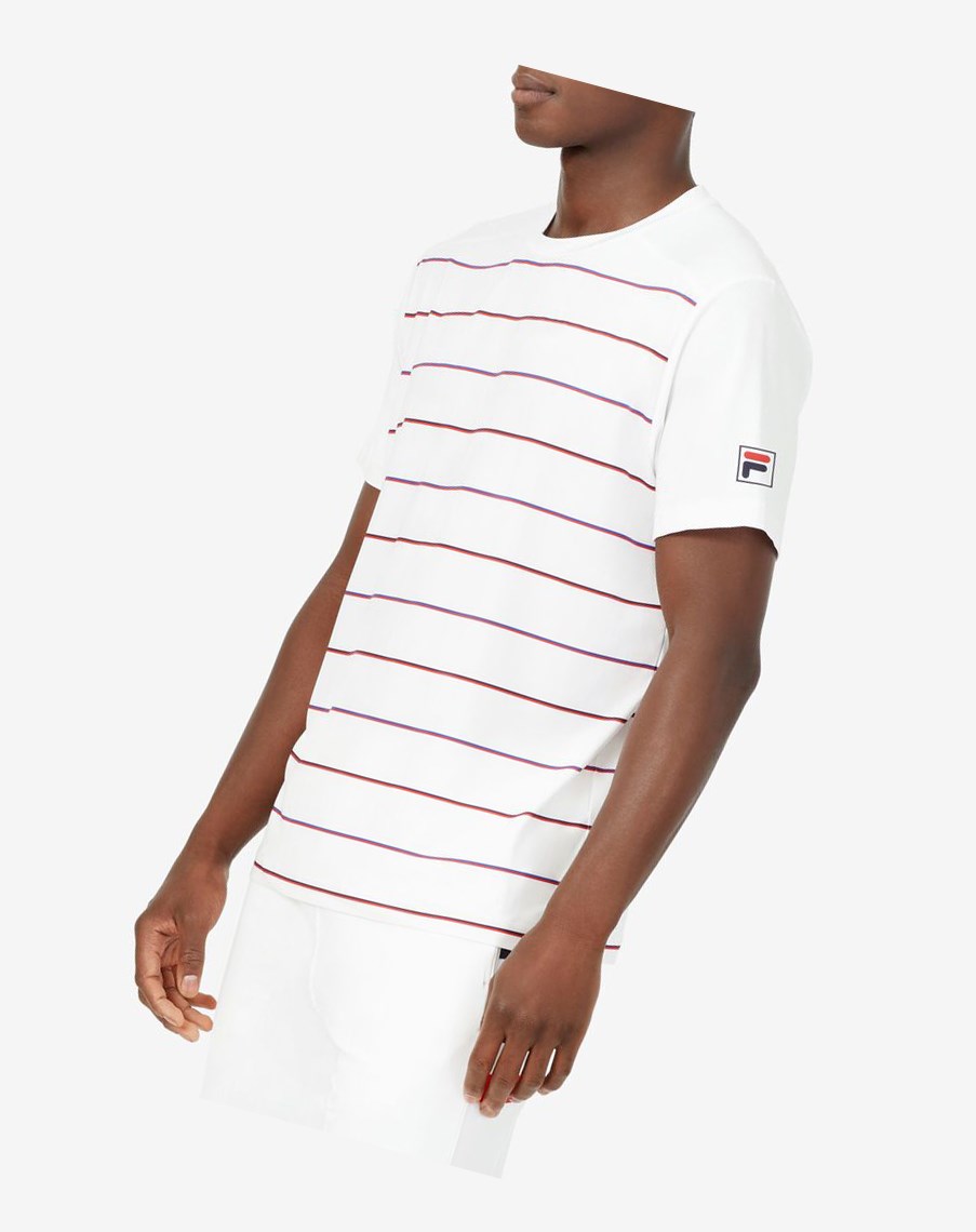 Fila Heritage Tenis A Rayas Crew Blancas Rayadas | 79KTSHOCM