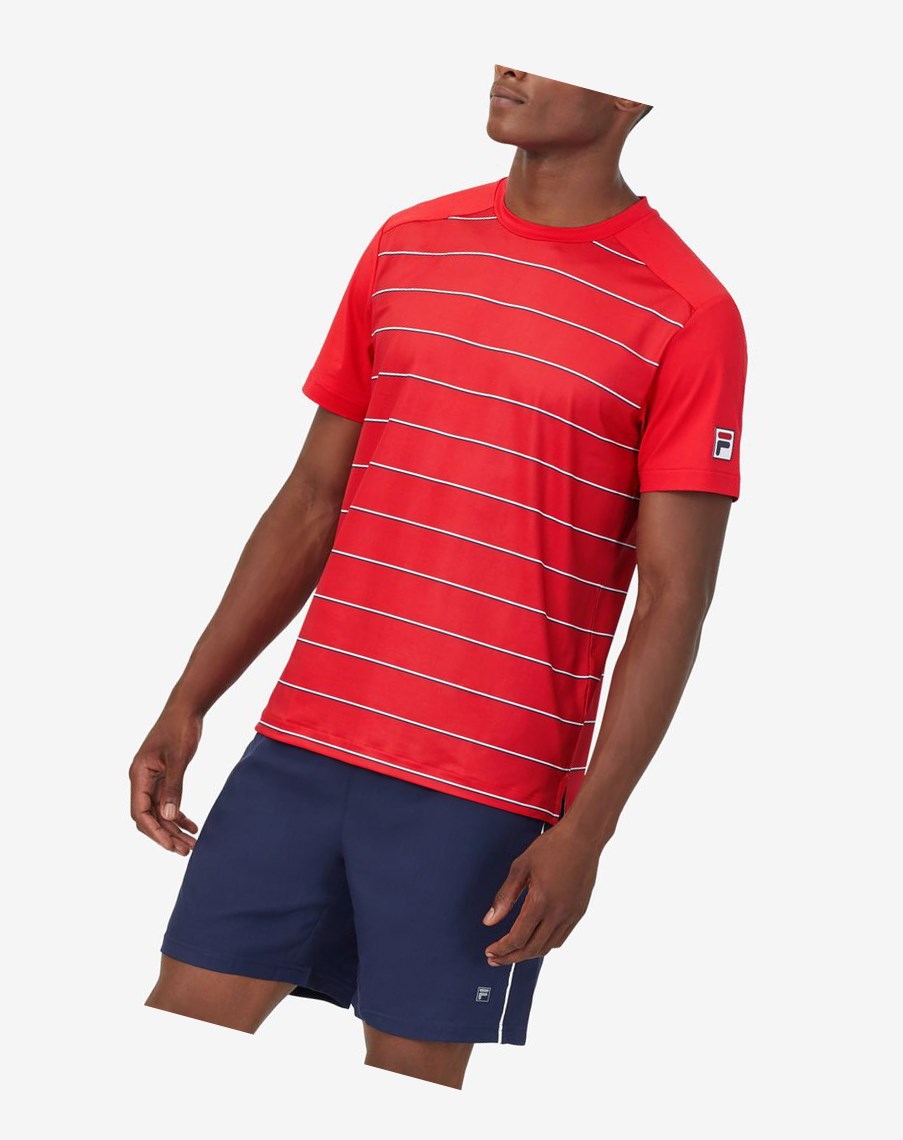 Fila Heritage Tenis A Rayas Crew Rojas Rayadas | 86OJQWMXZ