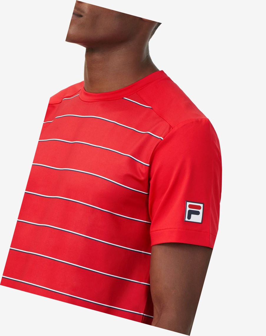 Fila Heritage Tenis A Rayas Crew Rojas Rayadas | 86OJQWMXZ
