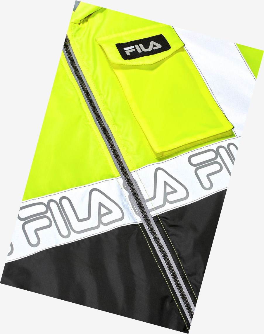 Fila High Visibility Field Encapuchado Jacket Amarillo | 32TNQOEPB