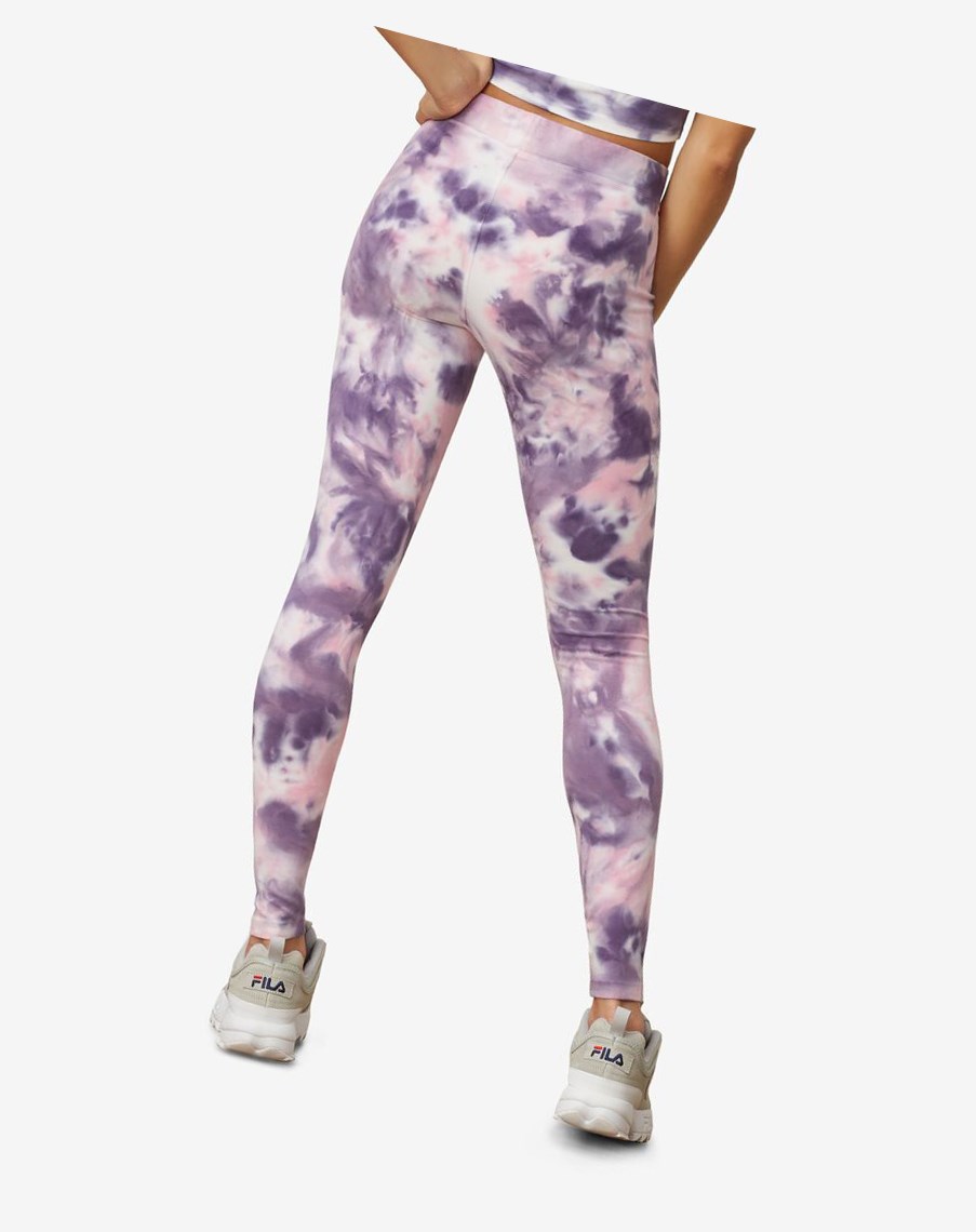 Fila Laila Tie Dye Legging Rosas | 49JUPQKZE