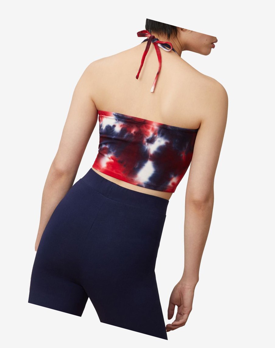 Fila Leah Tie Dye Halter Tank Blancas | 60FPEYTBW