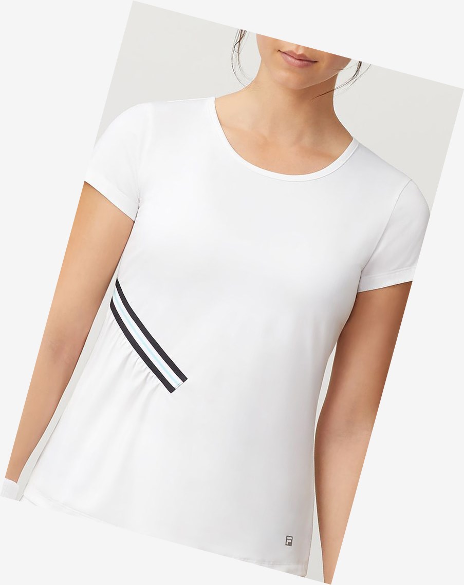 Fila Love Game Corta Sleeve Top Blancas | 64XEUVPCM