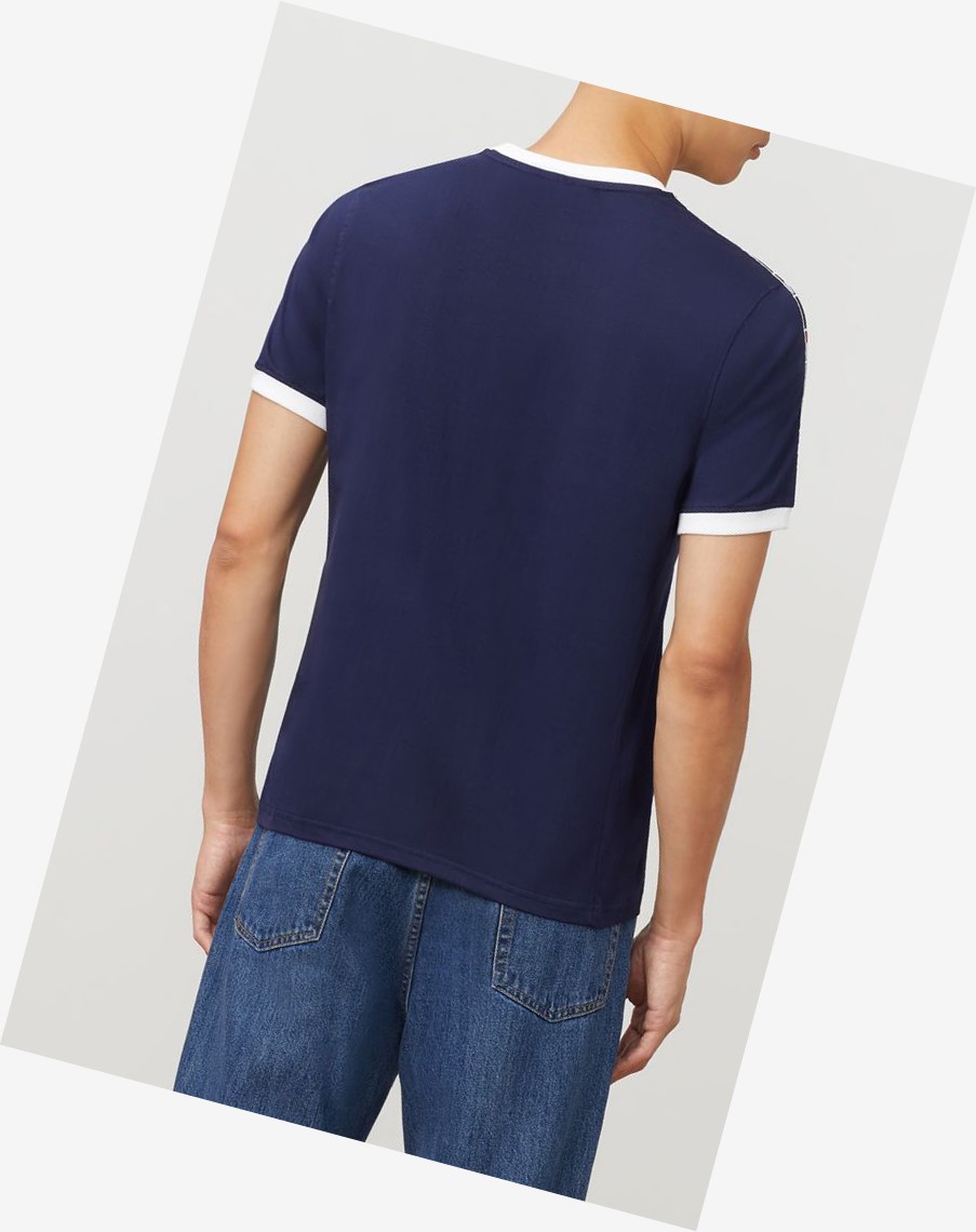 Fila Luca Corta Sleeve Crew Fnvy/Fnvy/Wht/C | 07FASWJDB