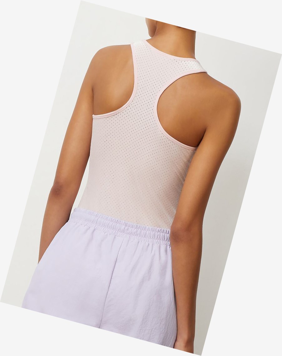 Fila Lupita Racerback Bodysuit Pkchk/Wht/Pban | 56UPKZIWA