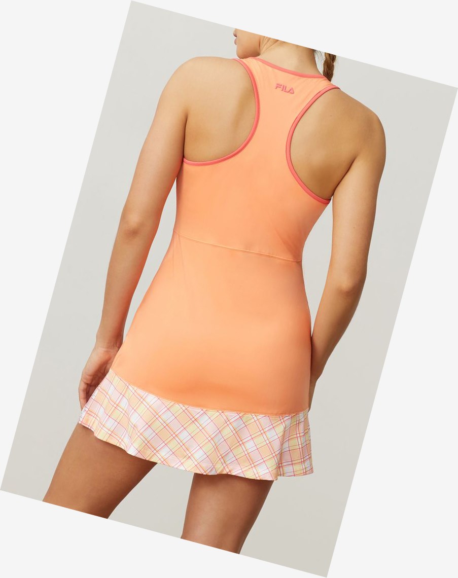 Fila Mad For Plaid Vestido Coral | 71PTVGQWE