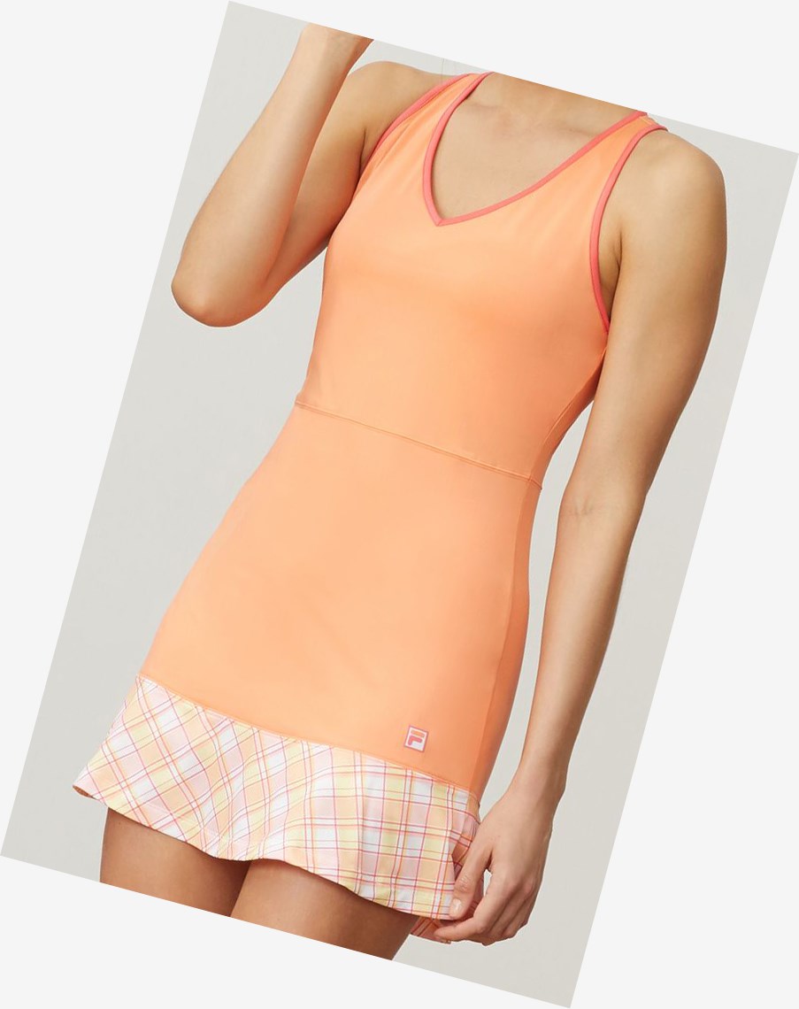 Fila Mad For Plaid Vestido Coral | 93JNEADRQ