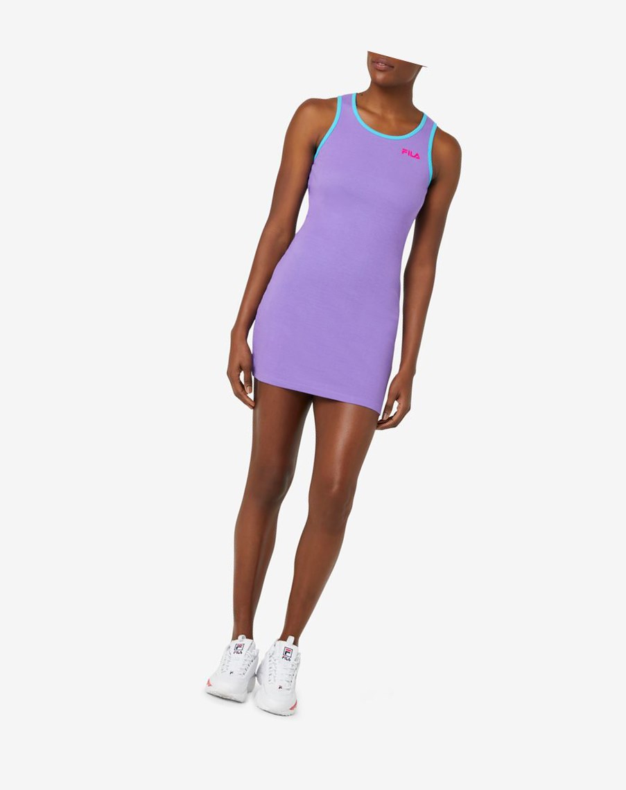 Fila Mattea Vestido Moradas Rosas Azules | 47KUIYRQW