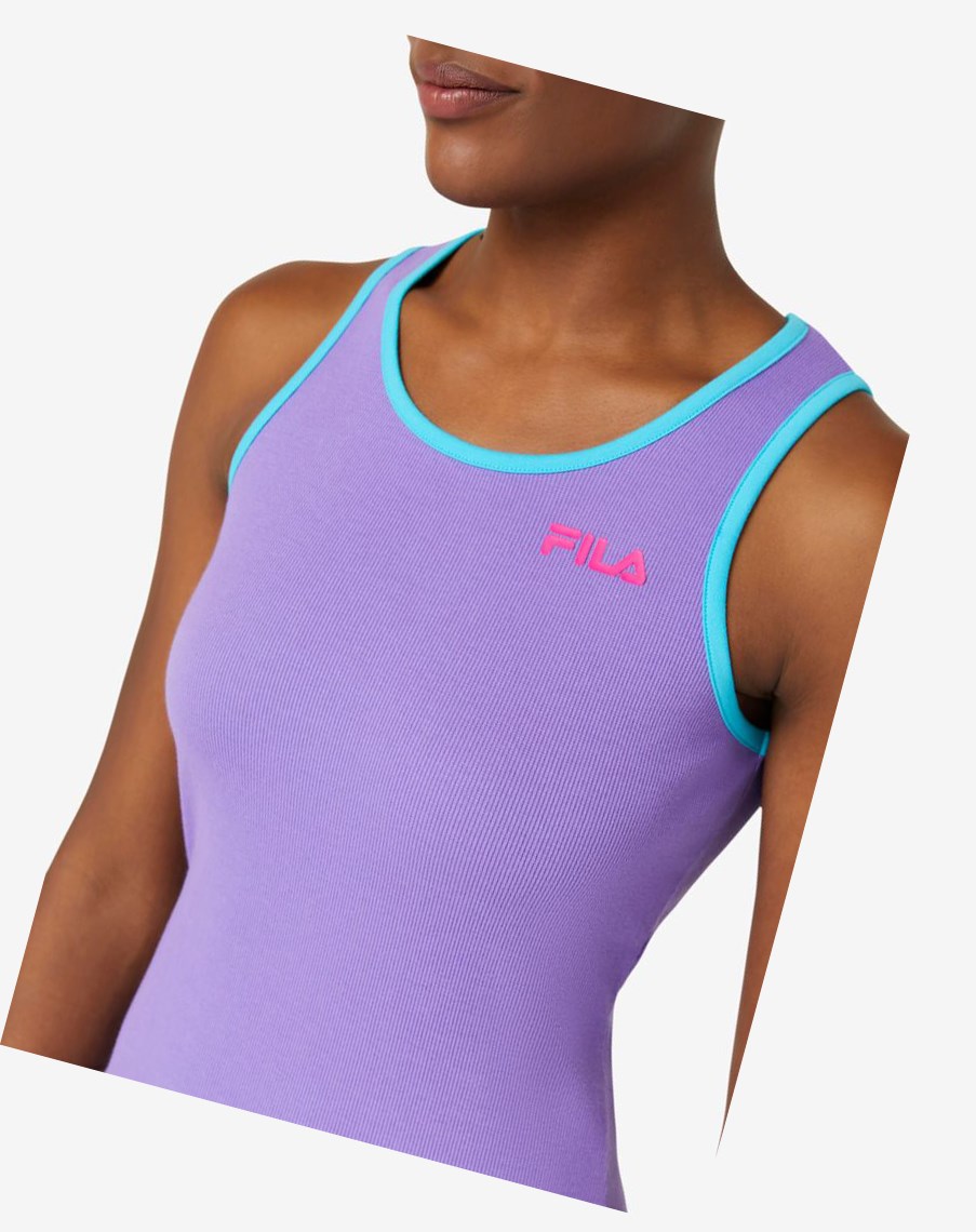 Fila Mattea Vestido Moradas Rosas Azules | 47KUIYRQW