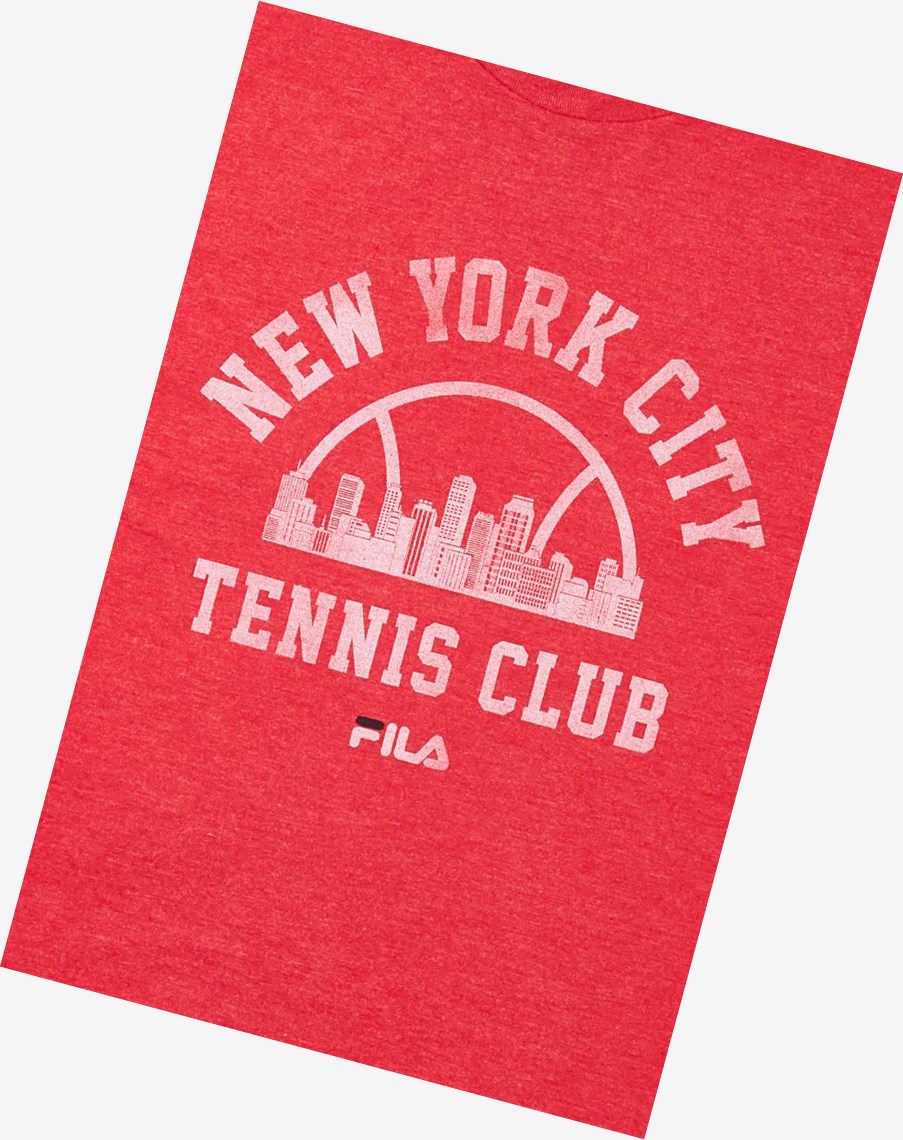 Fila Nyc Vintage Club Tee Rojas | 76GBEXJDR