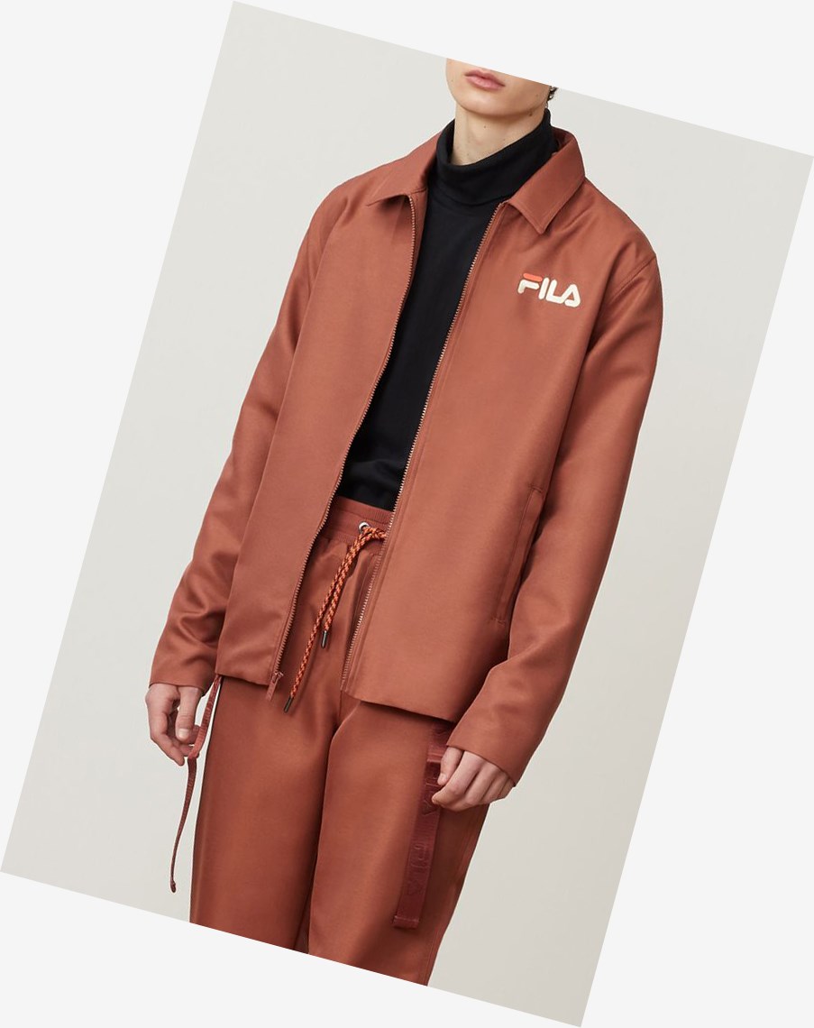 Fila Orbit Woven Jacket 223 Mahogany / Cement / Chili | 67BKPOYTC