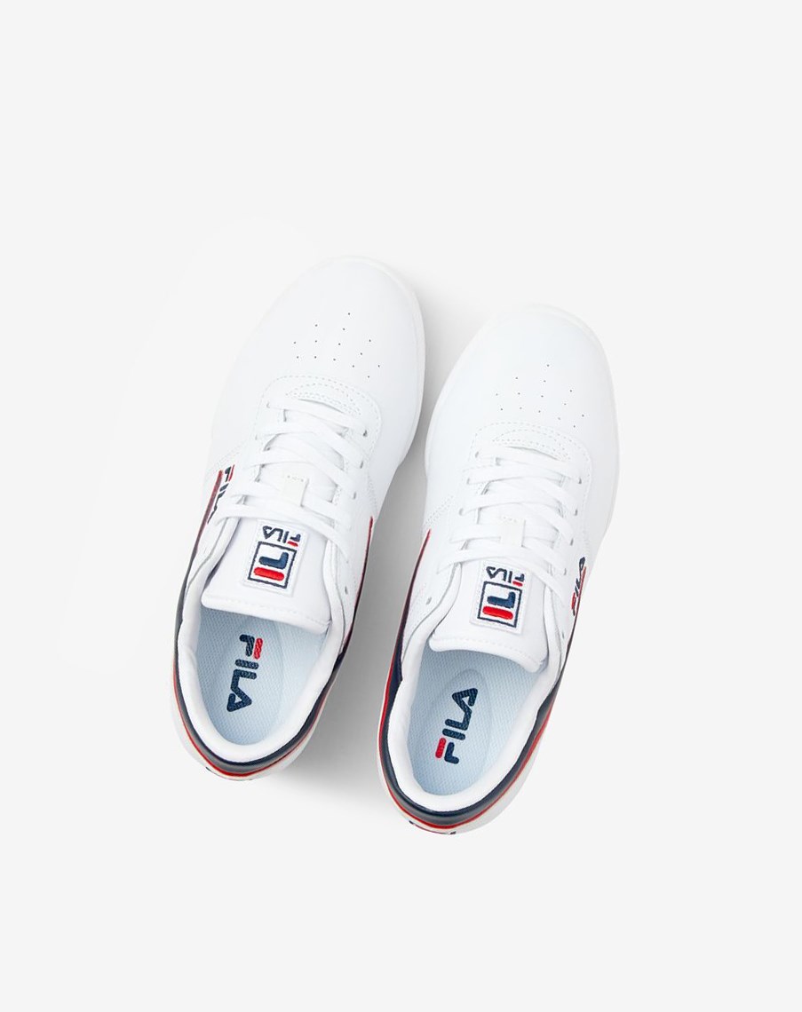 Fila Original Fitness Sneakers Blancas Azul Marino Rojas | 19UBIMNWL