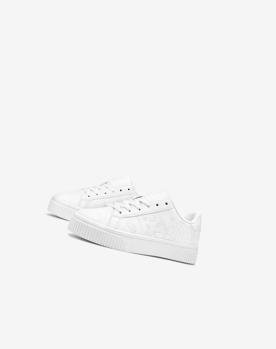 Fila Panache Embroidery Sneakers Blancas Blancas Blancas | 48PUAGVHX