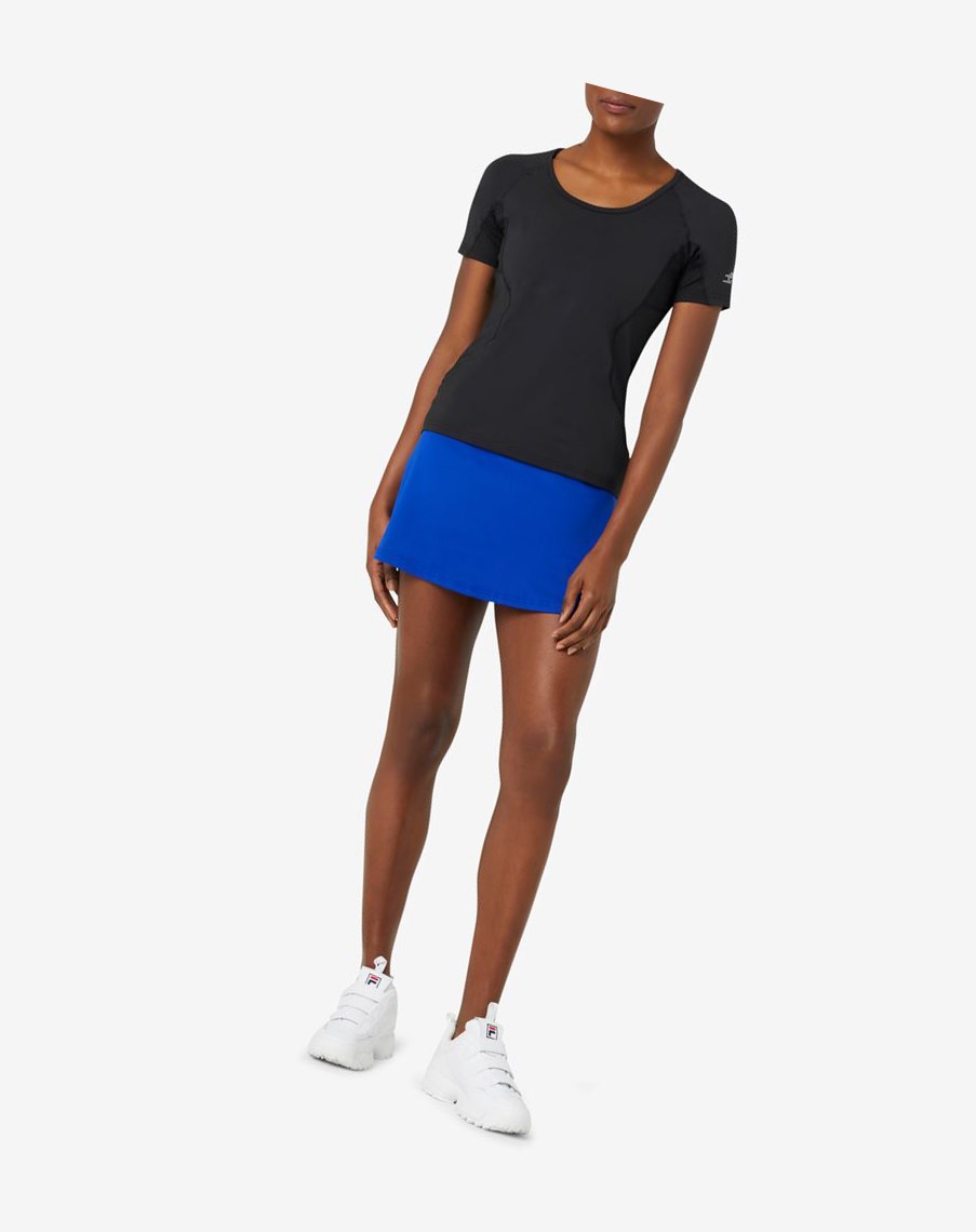 Fila Pickleball Corta Sleeve Top Negras | 21FRPKTXH