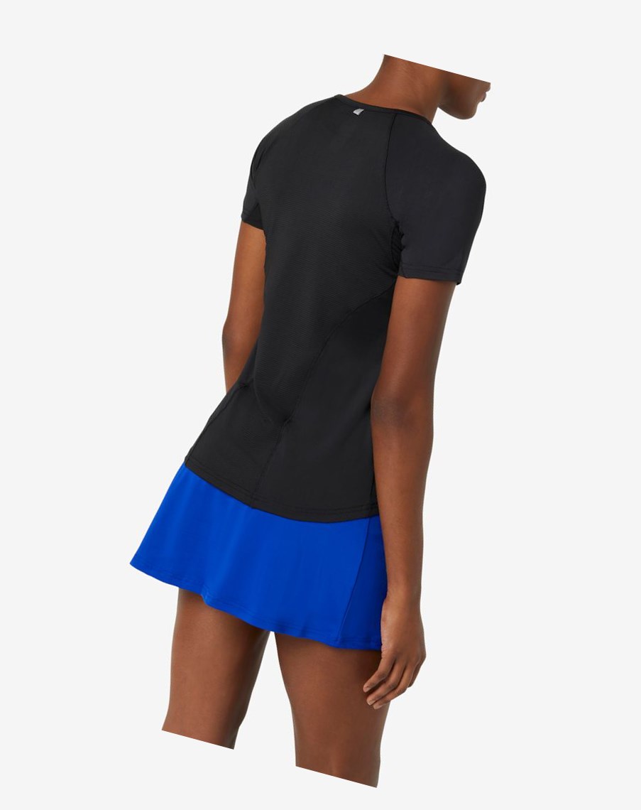Fila Pickleball Corta Sleeve Top Negras | 21FRPKTXH