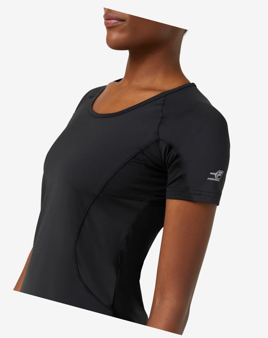 Fila Pickleball Corta Sleeve Top Negras | 74DMGVUXL