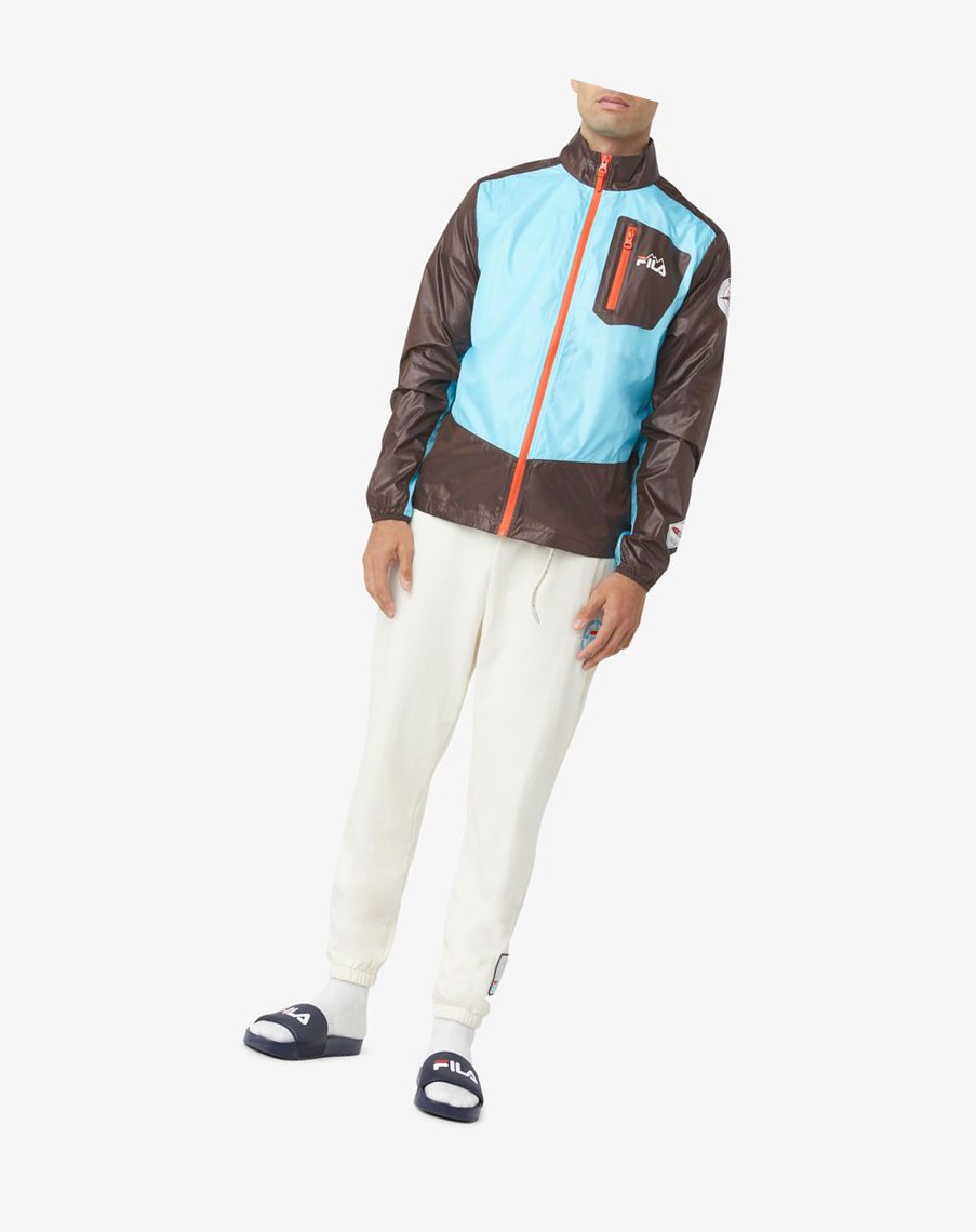 Fila Pinnacle Jacket Azules Naranjas | 14UDVSMWO