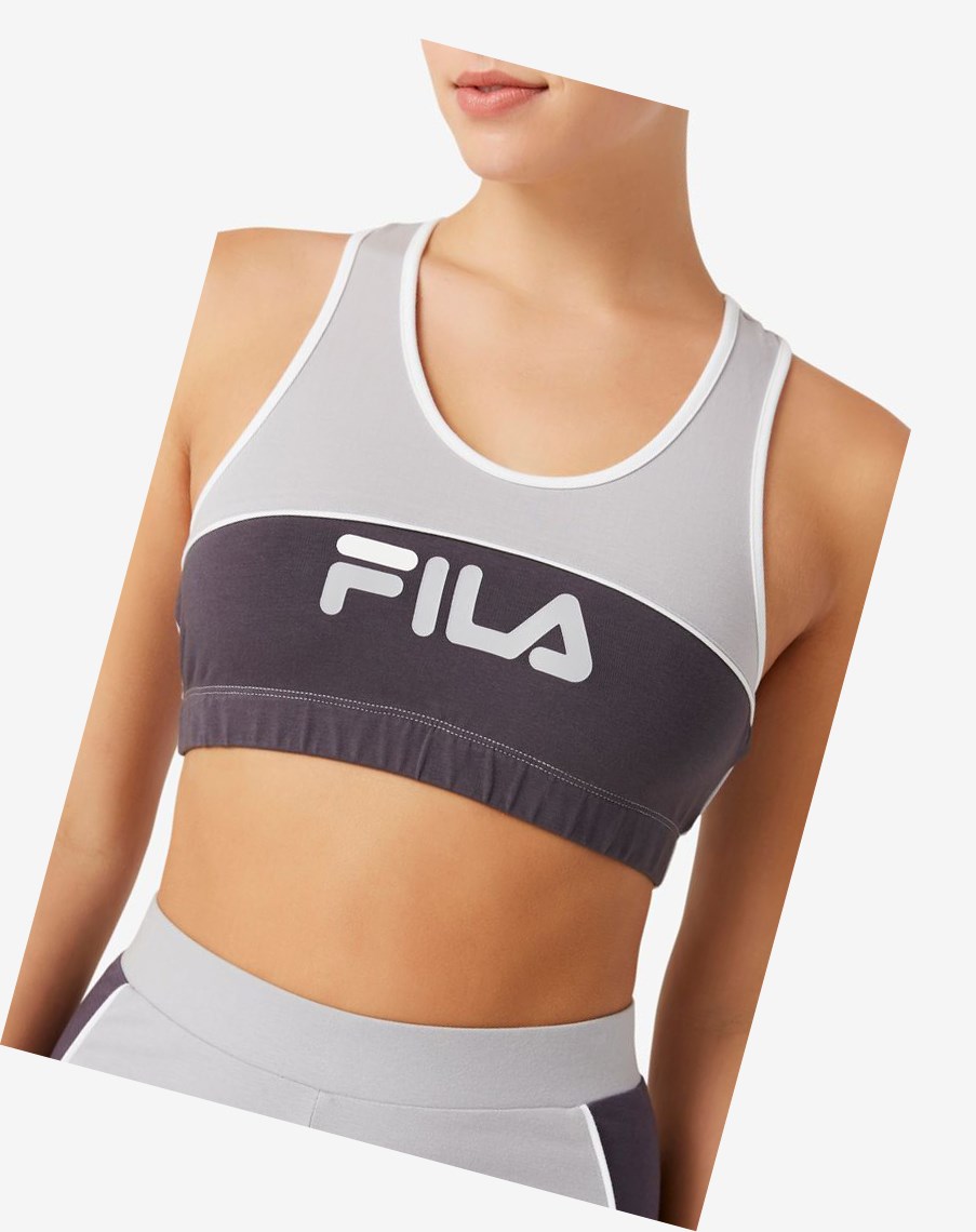 Fila Poesia Bra Top Plateadas Blancas | 29UZANESQ