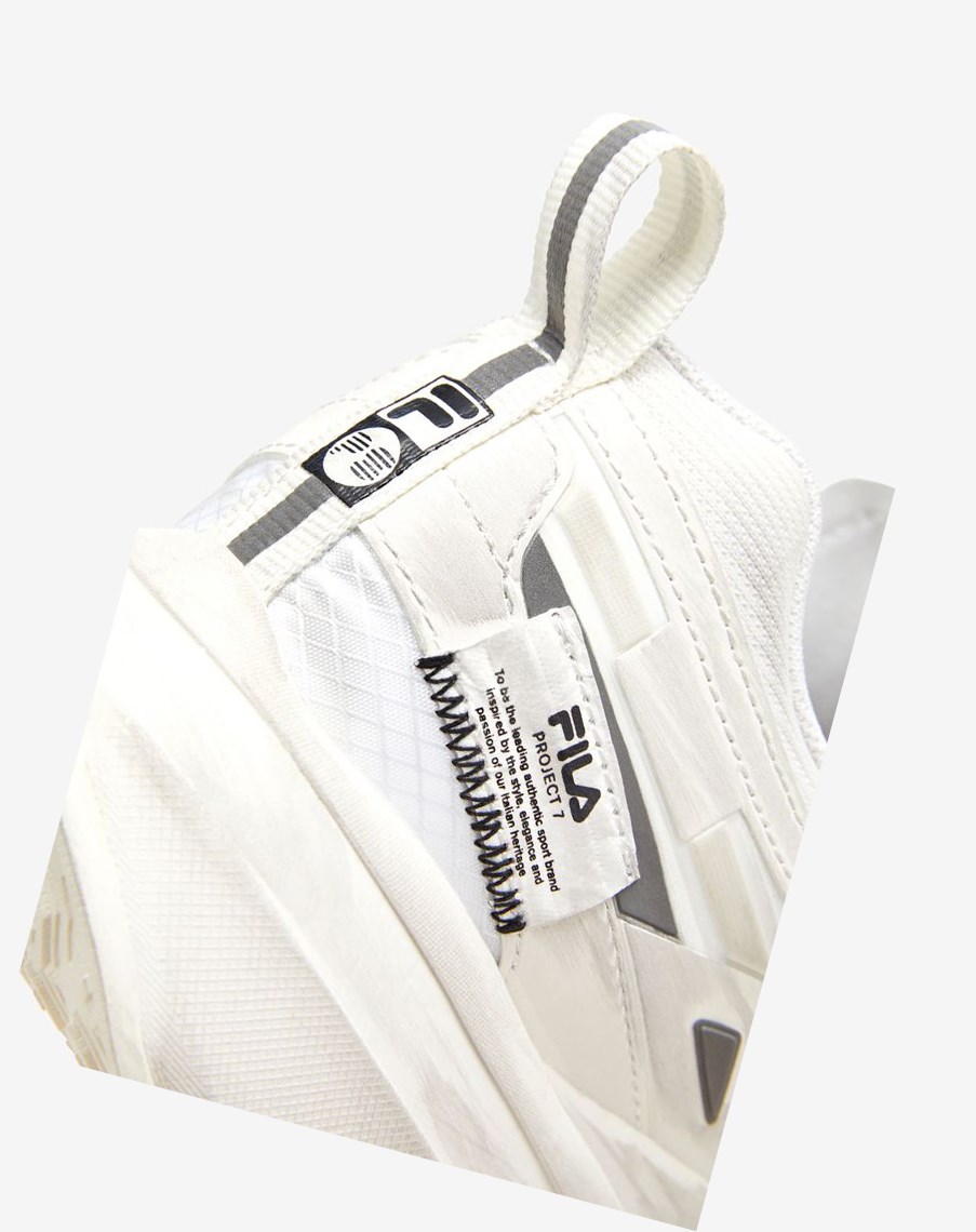 Fila Project 7 Curvelet Correr Shoes Blancas Plateadas Negras | 57OANJHZP