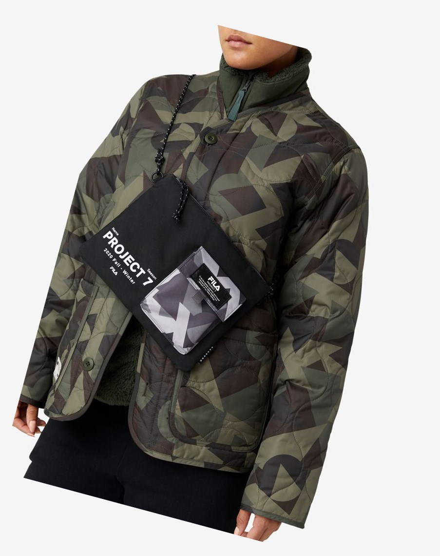 Fila Project 7 Ligeros Acolchado Jacket Kaki | 61QLFHNJO