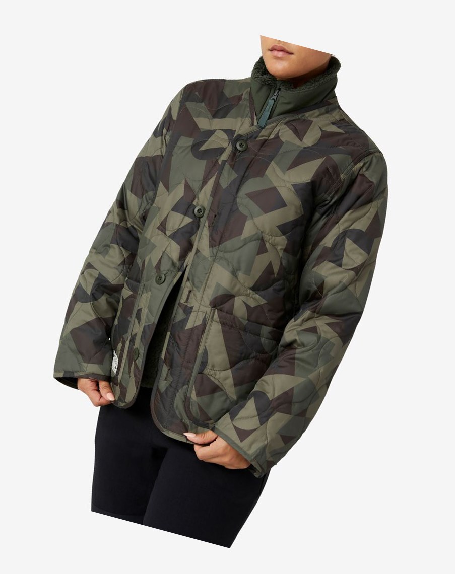 Fila Project 7 Ligeros Acolchado Jacket Kaki | 61QLFHNJO