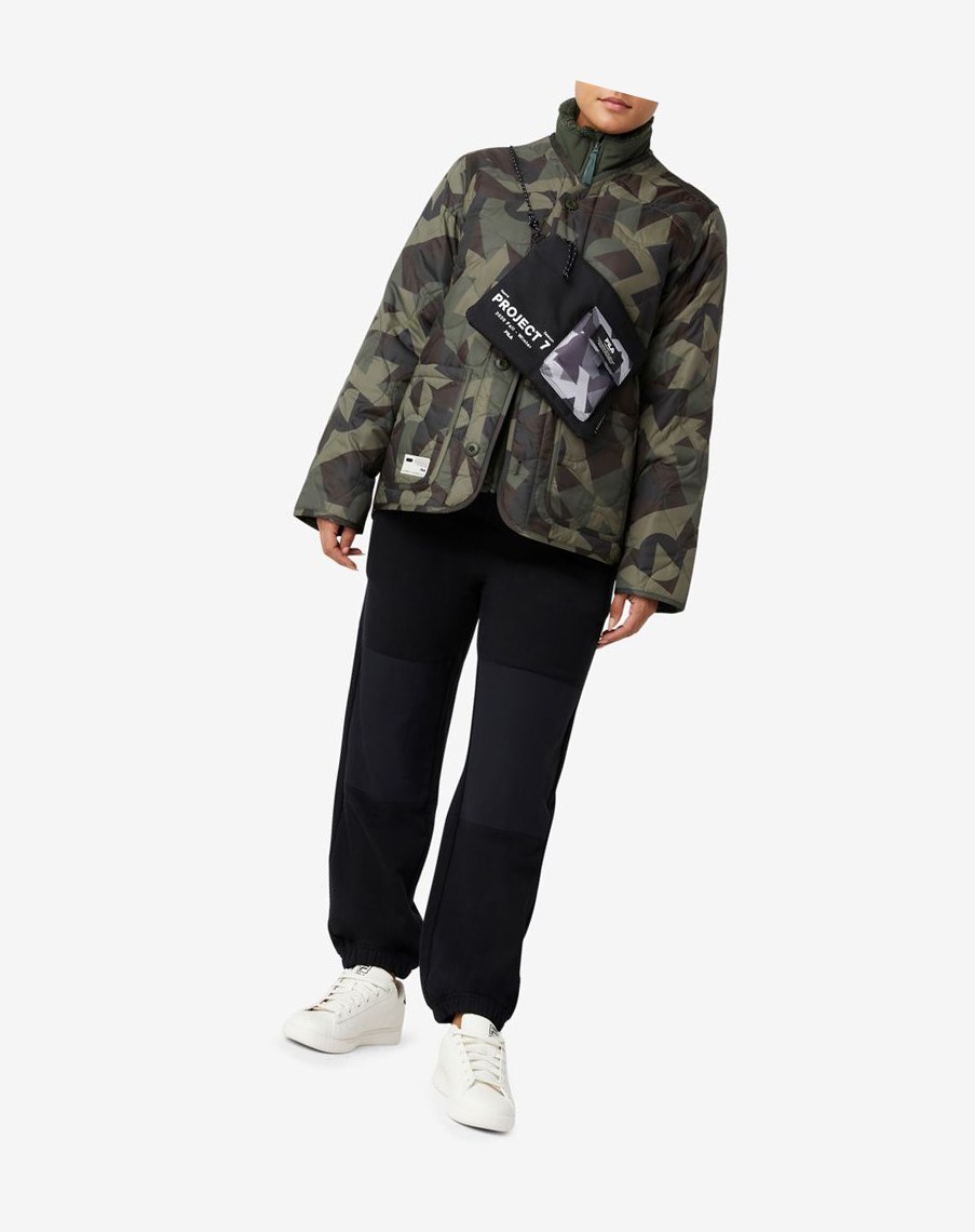 Fila Project 7 Ligeros Acolchado Jacket Kaki | 61QLFHNJO