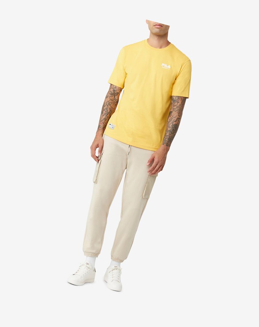 Fila Project 7 Logo T-shirt Moutarde | 65AJSRBOM