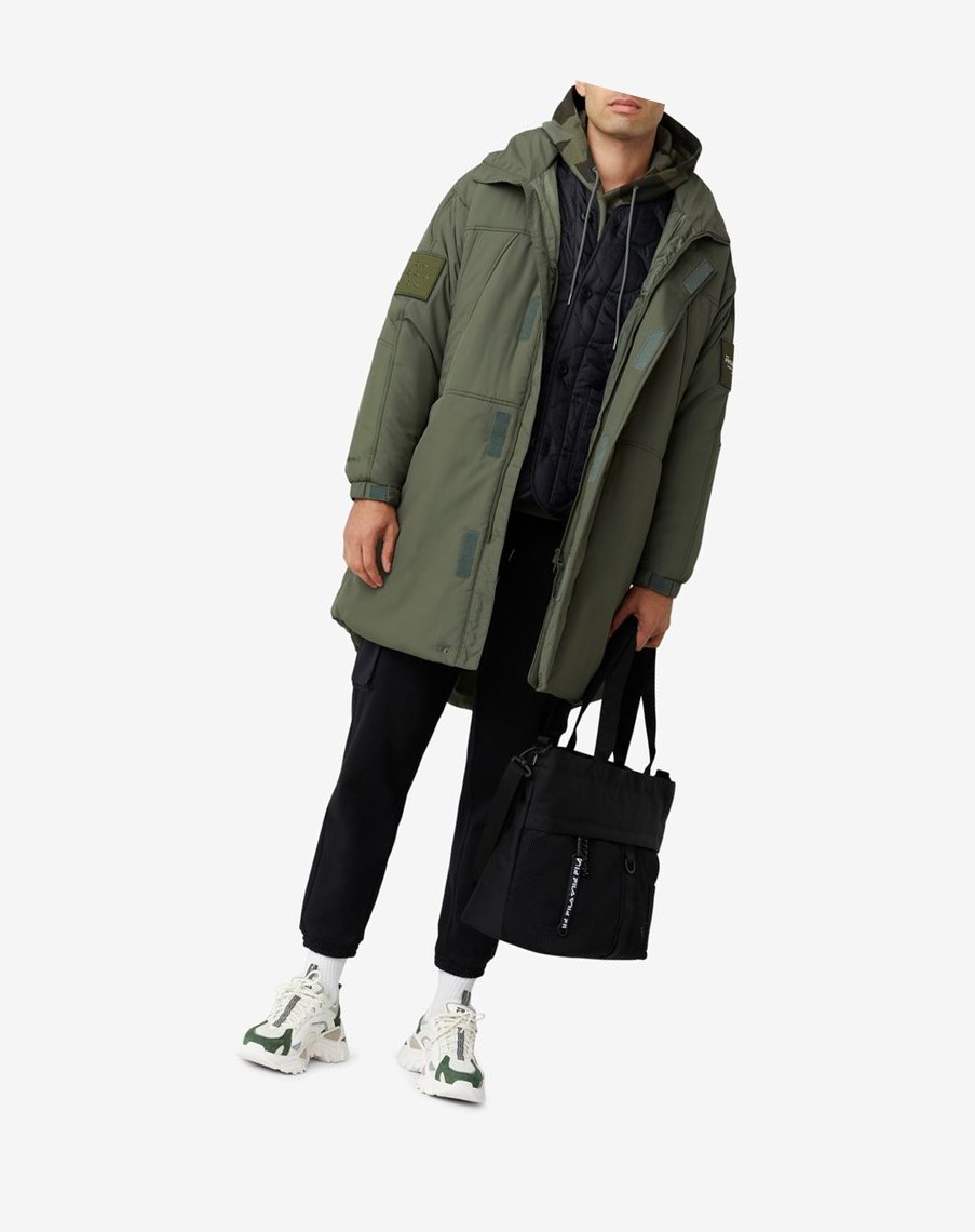 Fila Project 7 Long Acolchado Coat Kaki | 08PDTKNGV