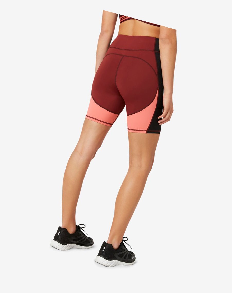 Fila Push Yourself Bike Corta Chocolate Rosas Negras | 28QIJOZDS