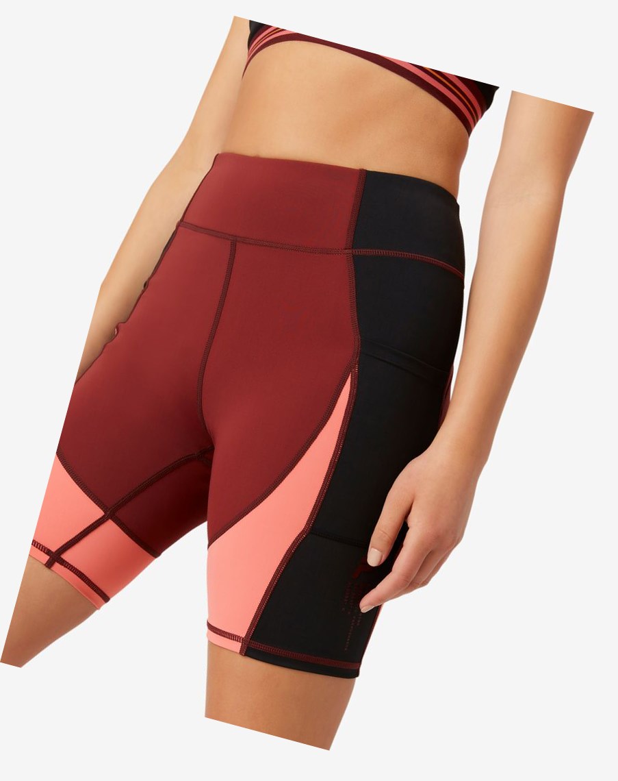 Fila Push Yourself Bike Corta Chocolate Rosas Negras | 28QIJOZDS