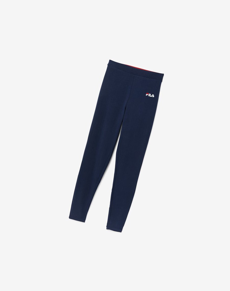 Fila Rathi High Waisted Legging Azul Marino Blancas Rojas | 45AVKENFC