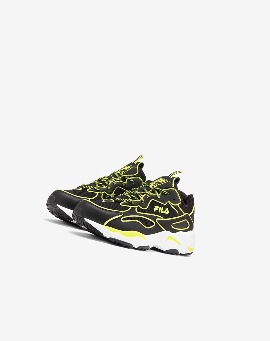 Fila Ray Tracer Neon Sneakers Blk/Sfty/Wht | 96DYCILBK