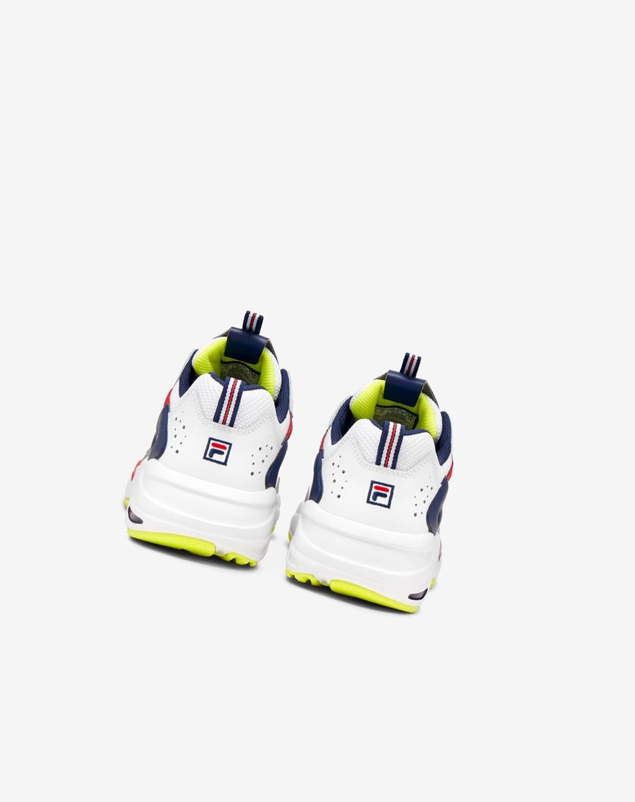 Fila Ray Tracer Sneakers Blancas Azul Marino Rojas | 40LUQIXRH