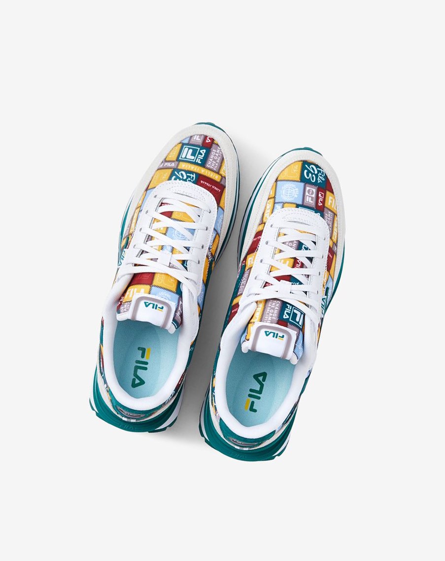 Fila Renno Patchwork Fornido Sneakers Blancas Amarillo | 90YEORHMT