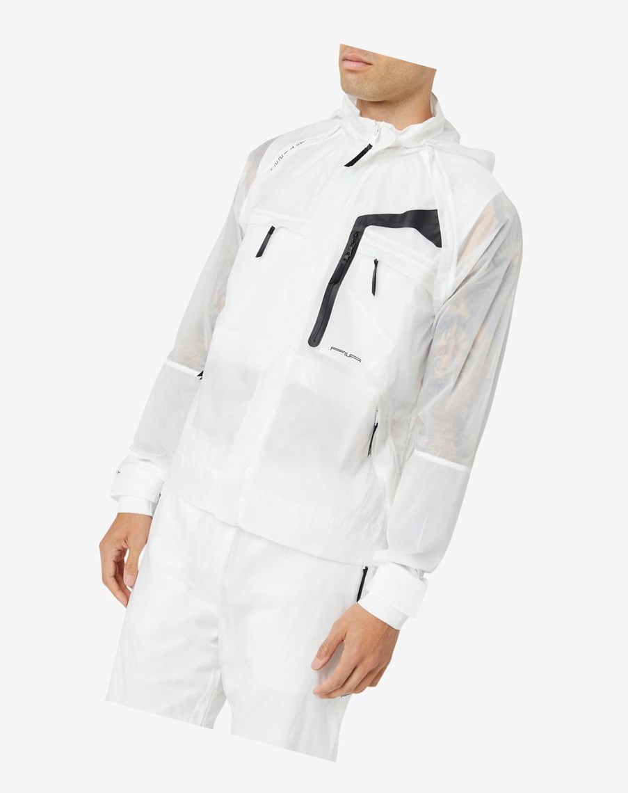 Fila Rigel Windbreaker Blancas Negras | 75WGJNRBA