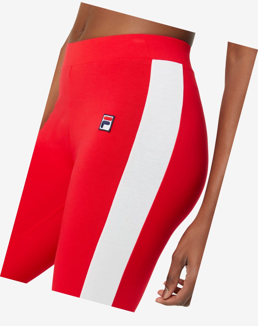 Fila Riviera Legging Rojas Blancas | 92TYQISLO