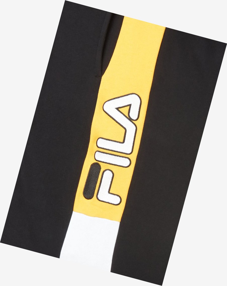 Fila Roy Corta Negras Amarillo Blancas | 48ZSHDXTU