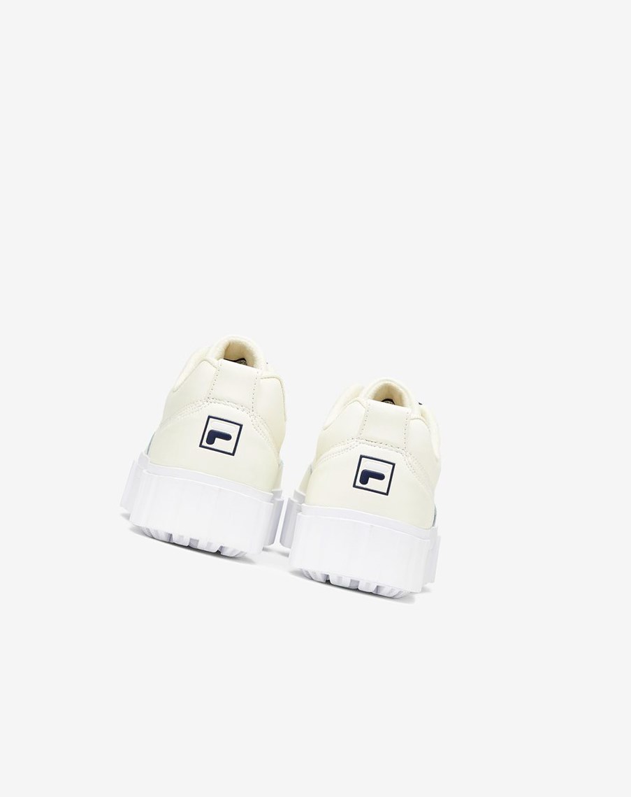 Fila Sandblast Low Satin Encaje Sneakers Blancas Azul Marino Blancas | 20PJAVSGC
