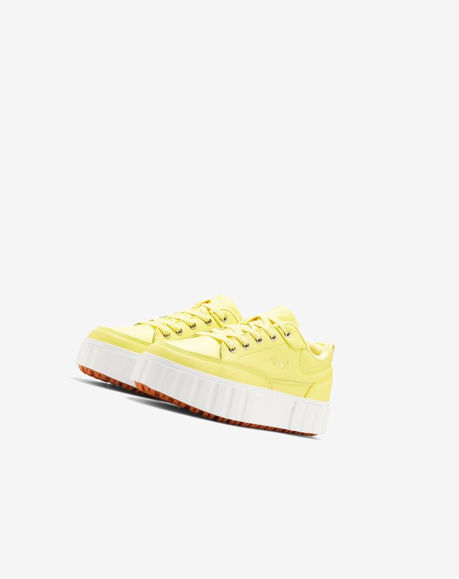 Fila Sandblast Low Sneakers Limón Blancas | 70PJMDGZV