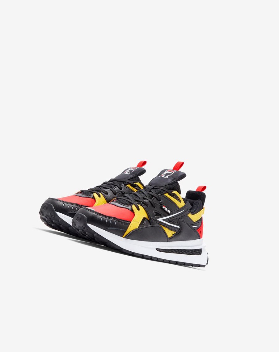 Fila Sandenal Sneakers Rojas Negras Limón | 94BSGRJUD