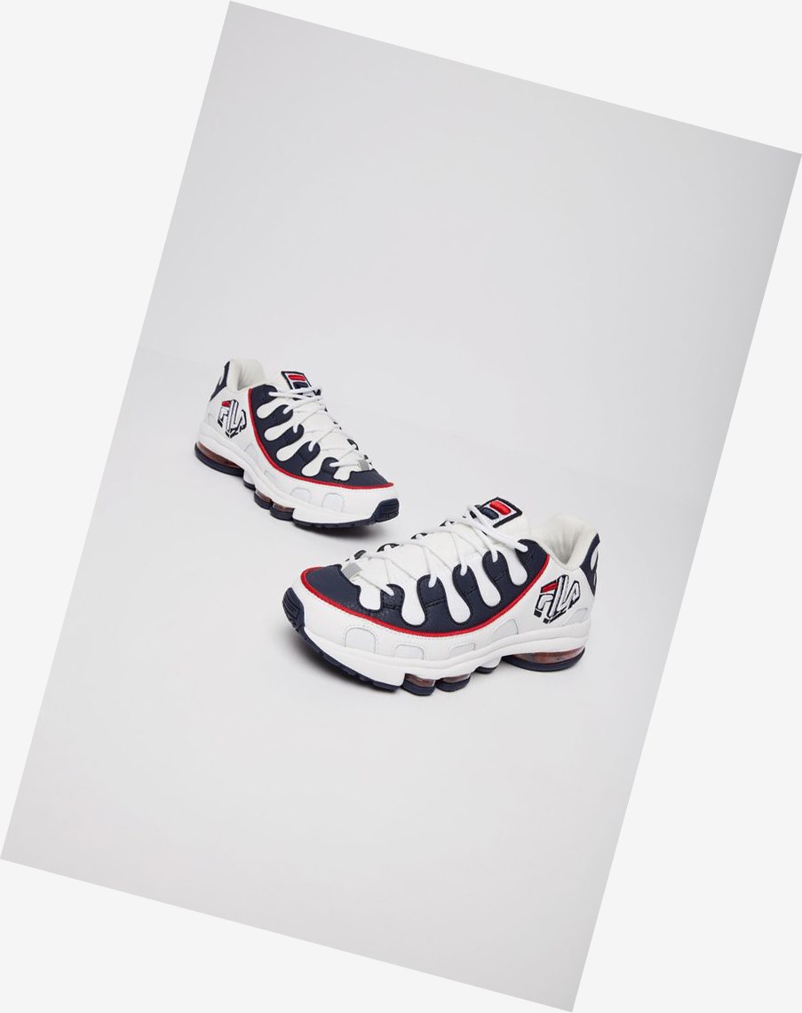 Fila Silva Trainer Tenis Shoes Wht/Fnvy/Fred | 10CVNDGJL