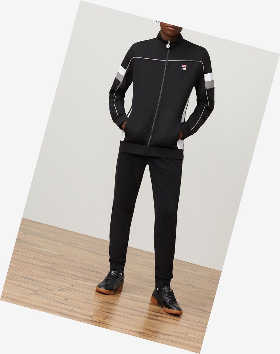 Fila Slalom Pista Jacket Blk/Wht/Fgry | 84DLINKJE