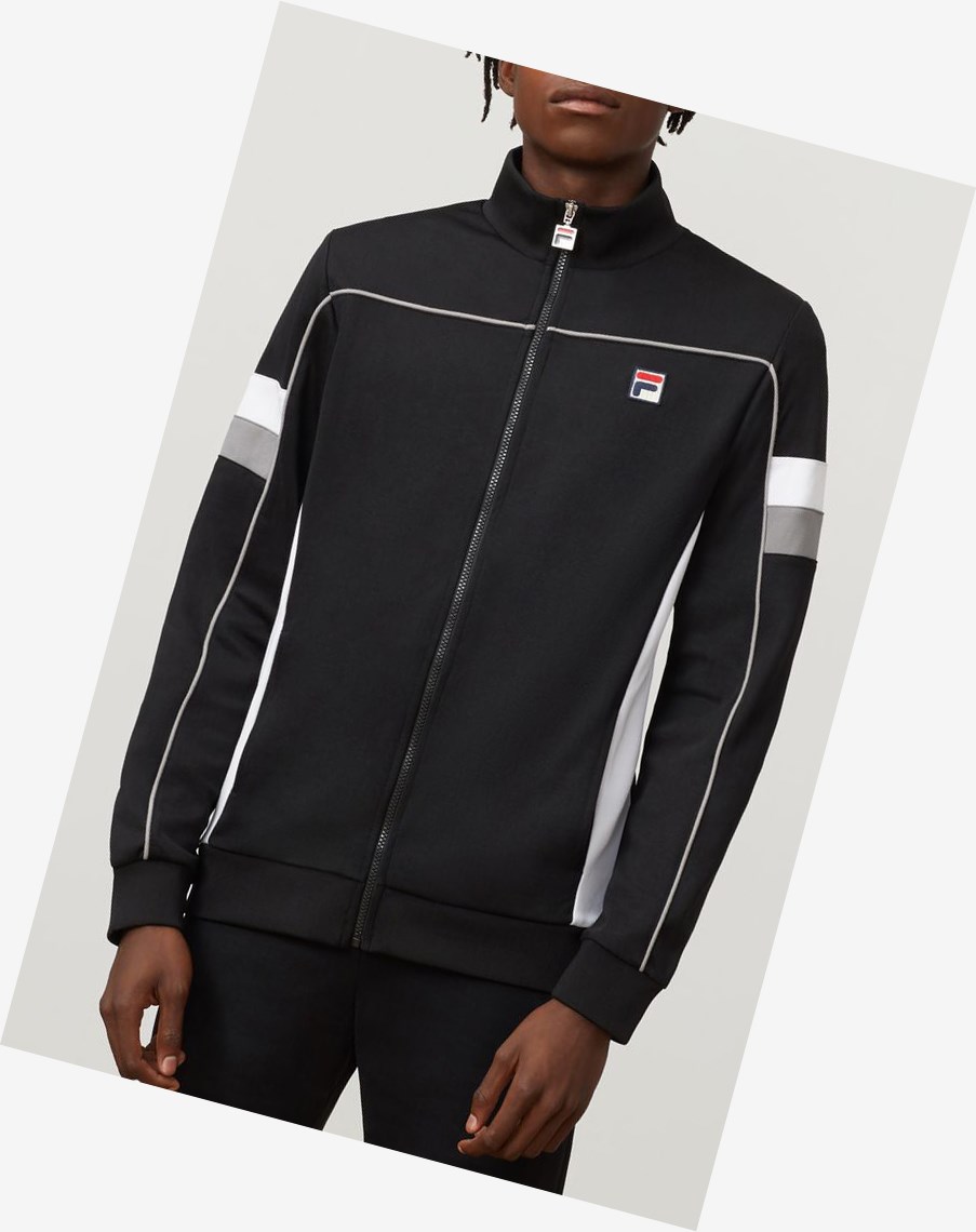 Fila Slalom Pista Jacket Blk/Wht/Fgry | 84DLINKJE